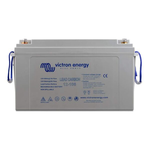 bateria lead carbon 12v 106ah m8 victron energy solar carga parcial bat612110081
