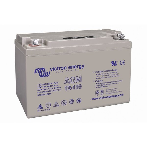 bateria agm deep cycle 12v 110ah victron energy autocaravana uso intensivo bat412101084