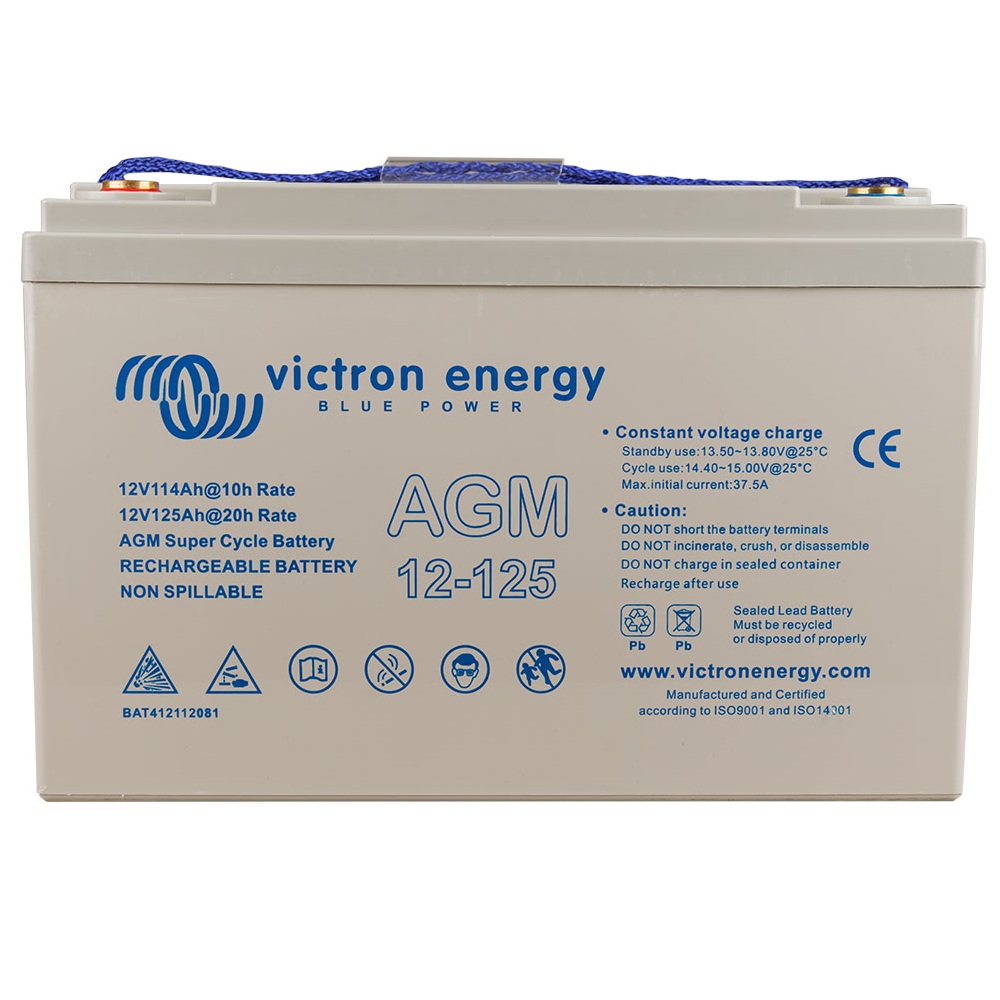 batería AGM super cycle 12V 125Ah M8 sistema solar