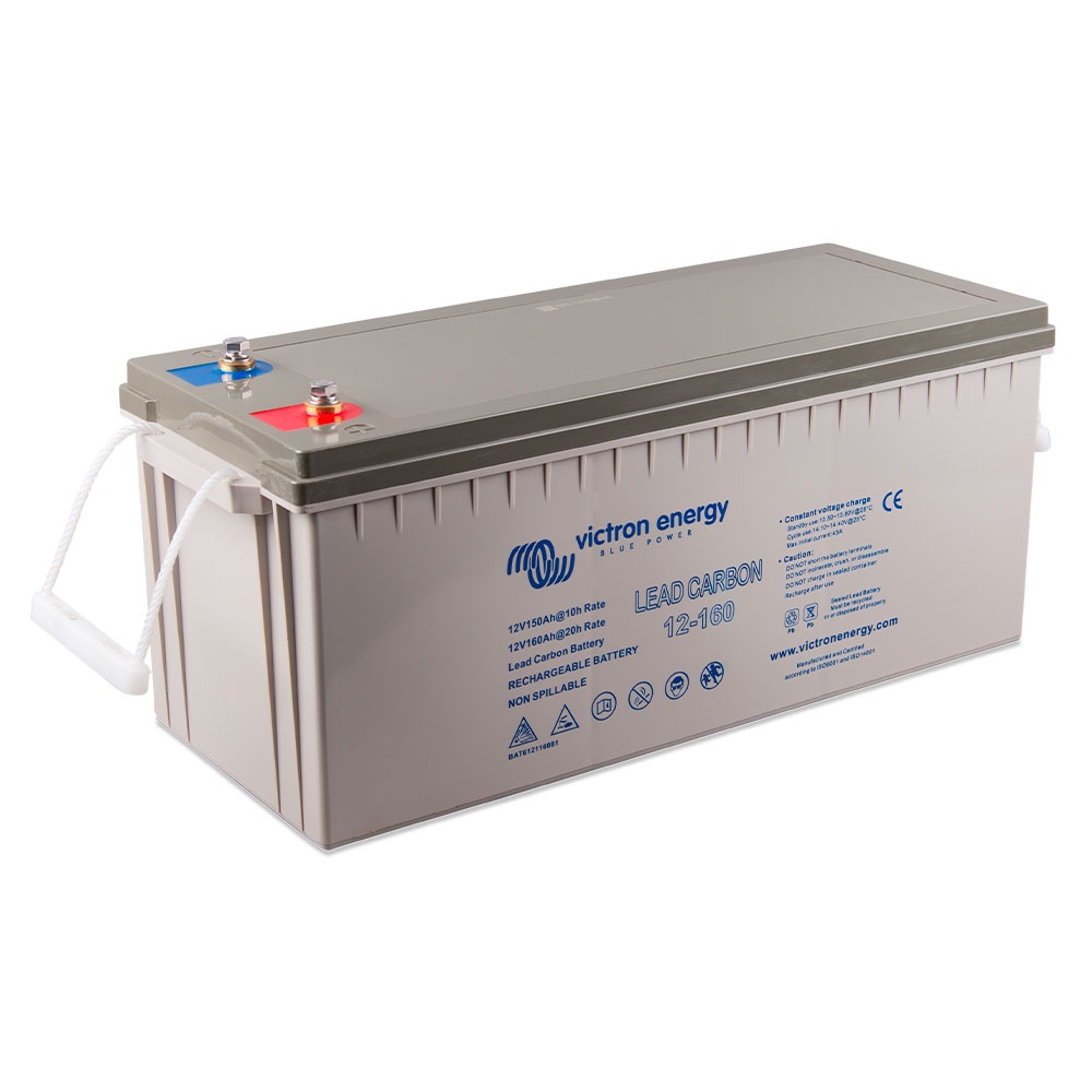 bateria lead carbon 12v 160ah m8 victron energy solar carga parcial bat612116081