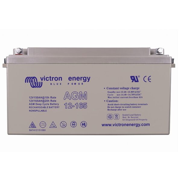 bateria agm deep cycle 12v 165ah m8 victron energy terminales roscados nautica bat412151085