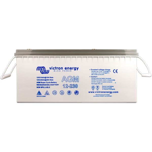 bateria agm super cycle 12v 230ah m8 victron energy maxima capacidad bat412123081