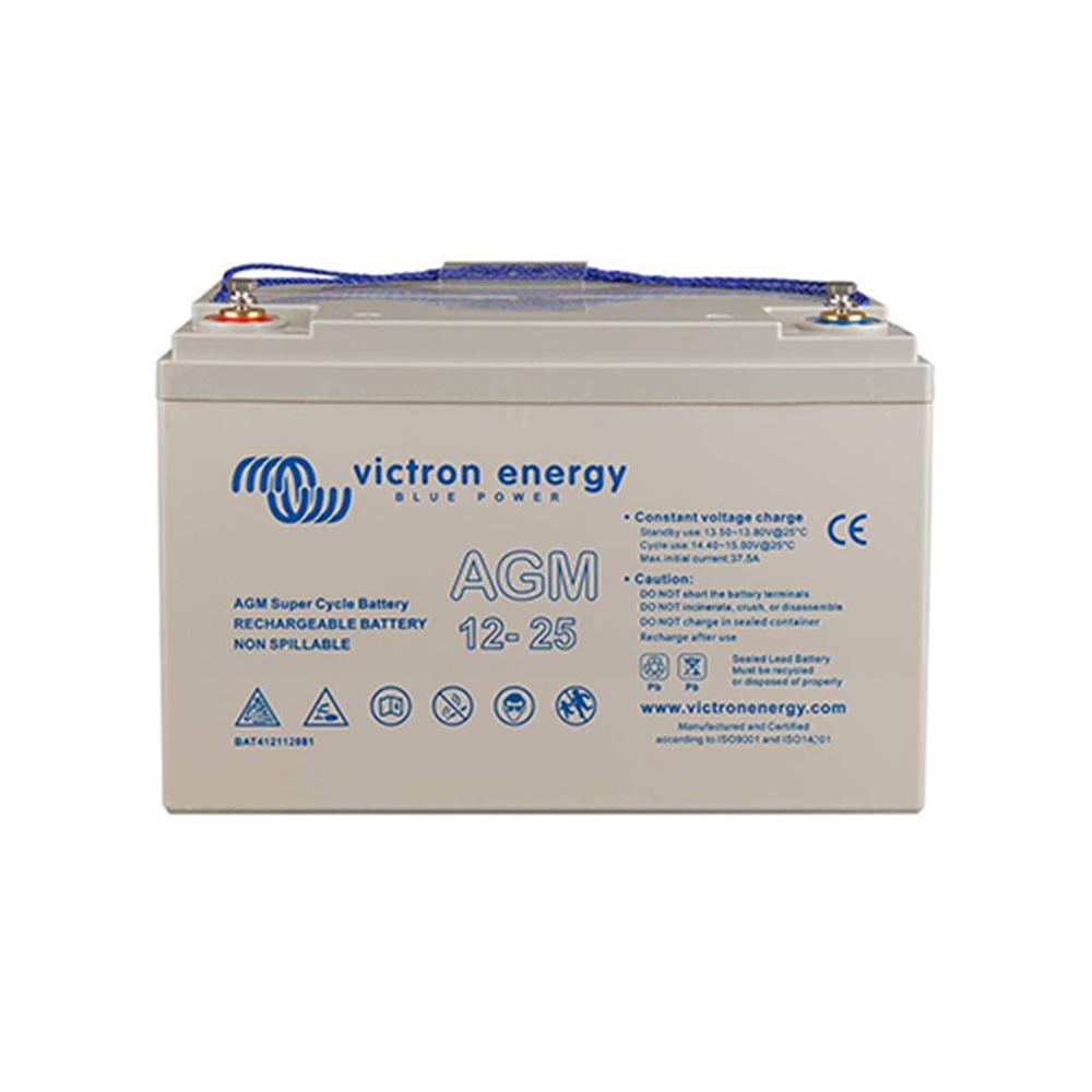 Batería AGM Super Cycle 12V/25Ah M5 Ciclos Profundos — Victron Energy bateria agm super cycle 12v 25ah m5 victron energy ciclos profundos bat412025081