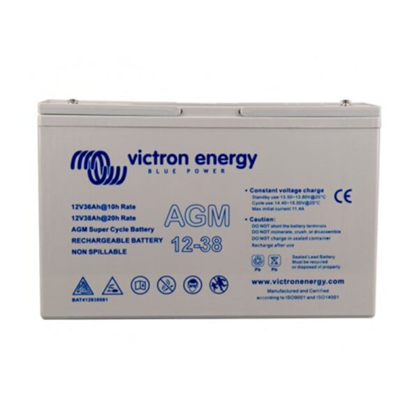 bateria agm deep cycle 12v 38ah victron energy solar autocaravana bat412350084