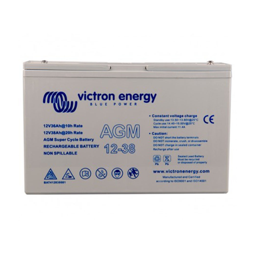 Batería AGM Deep Cycle 12V/38Ah Solar Autocaravana — Victron Energy bateria agm deep cycle 12v 38ah victron energy solar autocaravana bat412350084