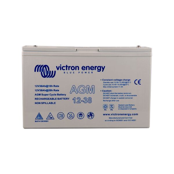 bateria agm super cycle 12v 38ah m5 victron energy ciclos profundos bat412038081