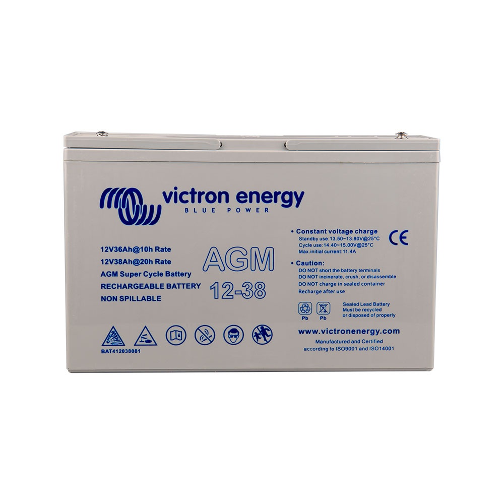 bateria agm super cycle 12v 38ah m5 victron energy ciclos profundos bat412038081