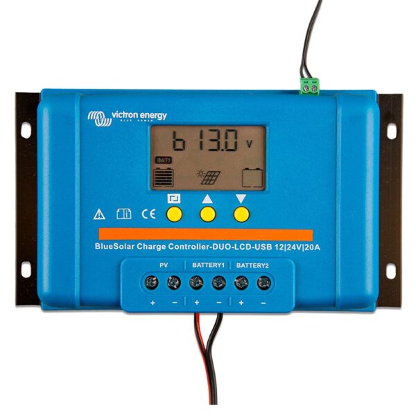 bluesolar pwm duo lcd usb 12 24v 20a victron energy regulador solar dos baterias lcd usb scc010020060