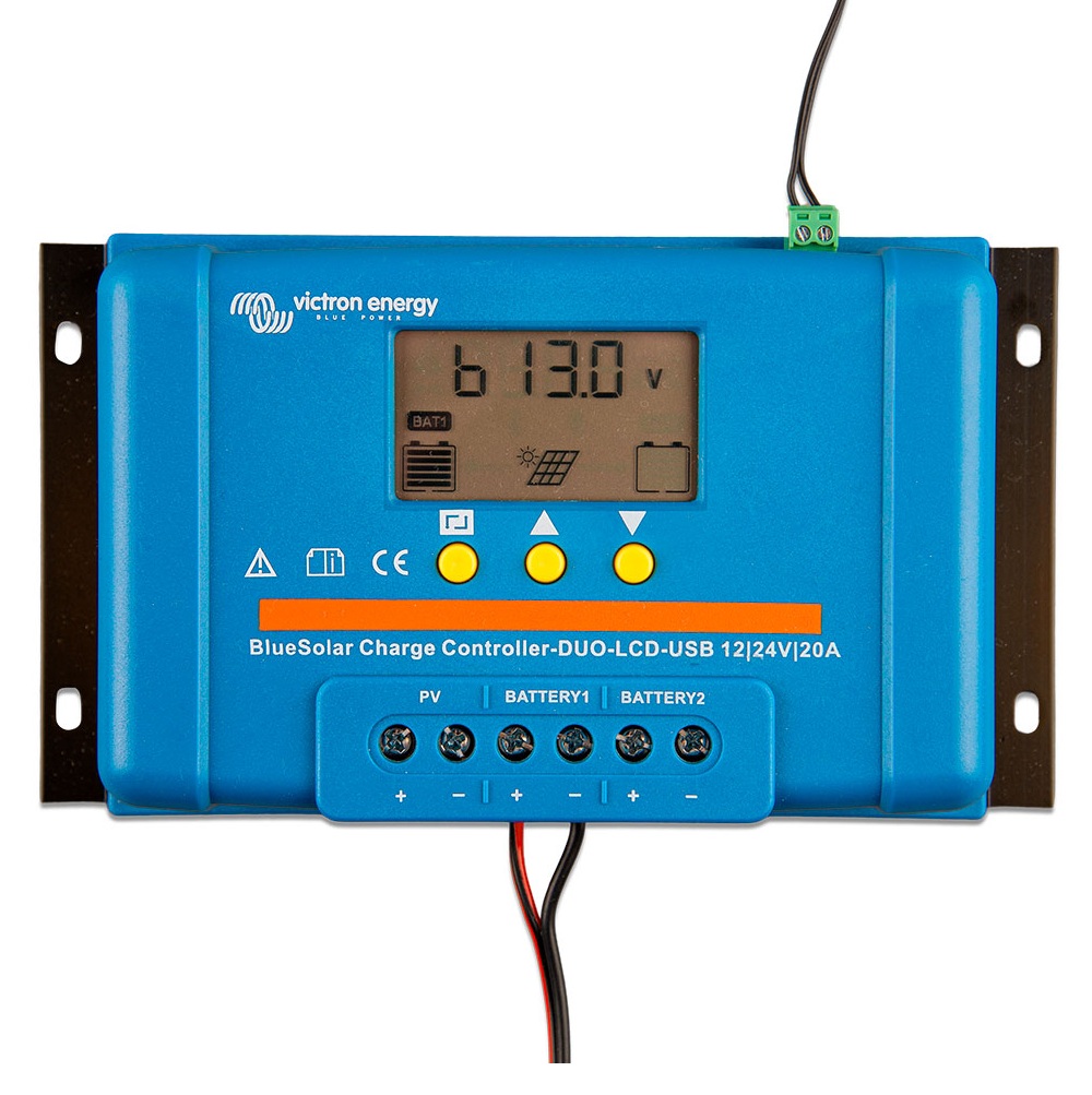 bluesolar pwm duo lcd usb 12 24v 20a victron energy regulador solar dos baterias lcd usb scc010020060