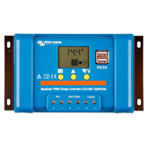 bluesolar pwm lcd usb 12 24v 10a victron energy regulador solar pwm 10a pantalla lcd usb scc010010050