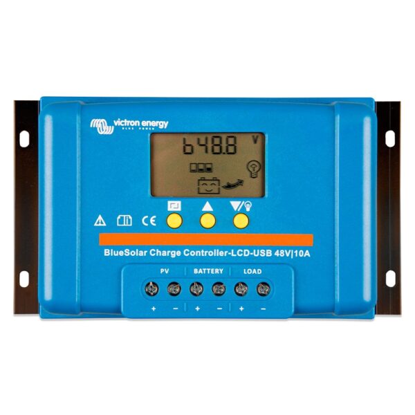 bluesolar pwm lcd usb 48v 10a victron energy regulador solar pwm 48v pantalla lcd usb scc040010050