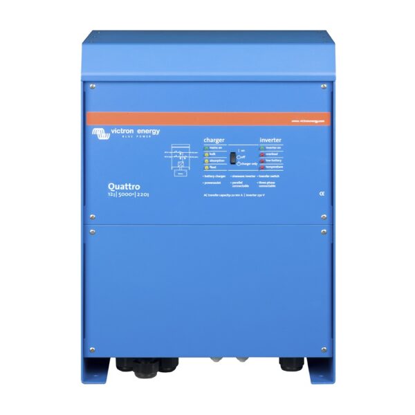 quattro 12 5000 220 100 100 victron energy techo quattro 12v dos salidas qua125020000