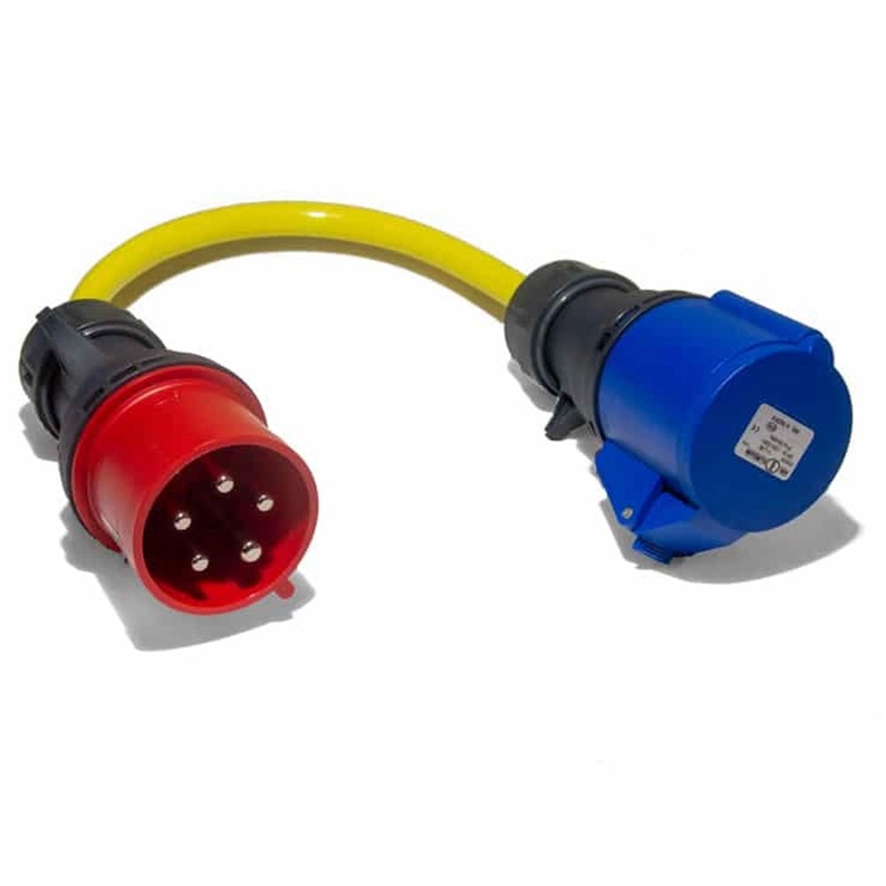 cable adaptador 32a trifasico monofasico toma puerto pantalan nautica barco monofasico victron