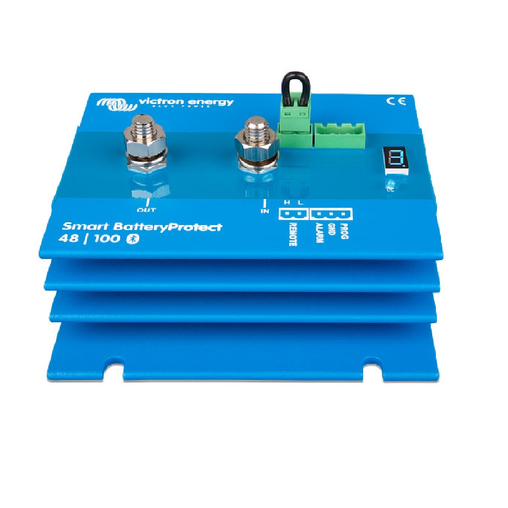 batteryprotect 48v 100a victron proteccion descarga profunda sistema ess frontal