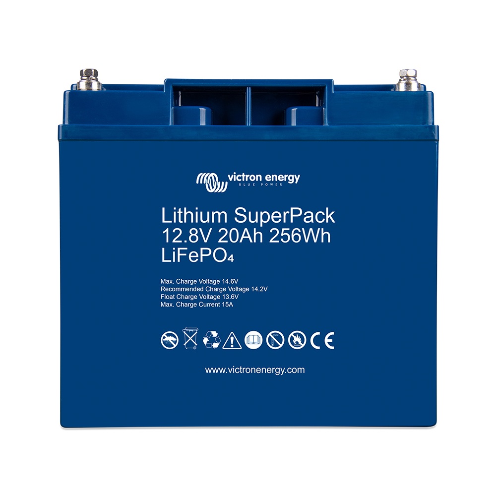 lithium superpack 12 8v 20ah victron energy lifepo4 bms integrado sin mantenimiento bat512020705