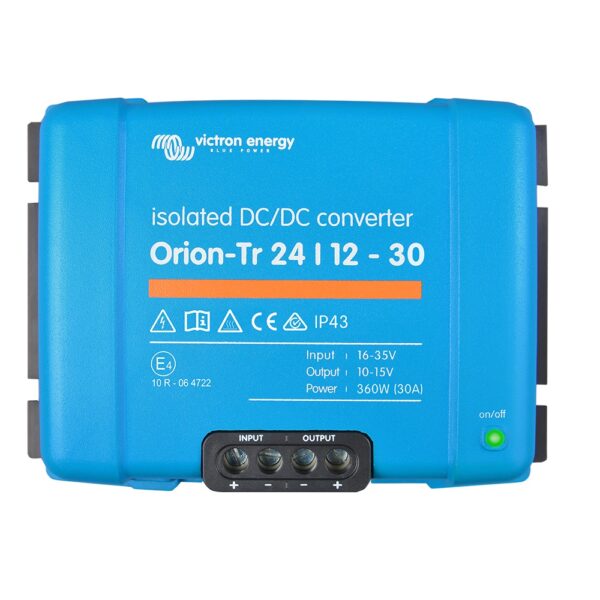 convertidor dc dc aislado 24v 12v 30a 360w orion tr aislamiento galvanico victron