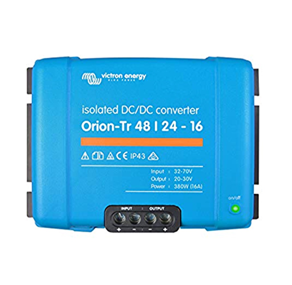 Orion-Tr 48/24-16A Aislado Convertidor DC-DC Aislamiento Galvánico 380W — Victron Energy convertidor dc dc aislado 48v 24v 16a 380w orion tr aislamiento galvanico victron