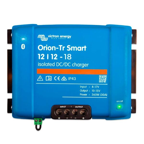 cargador dc dc aislado 12v 12v 18a orion tr smart bluetooth aislamiento galvanico victron