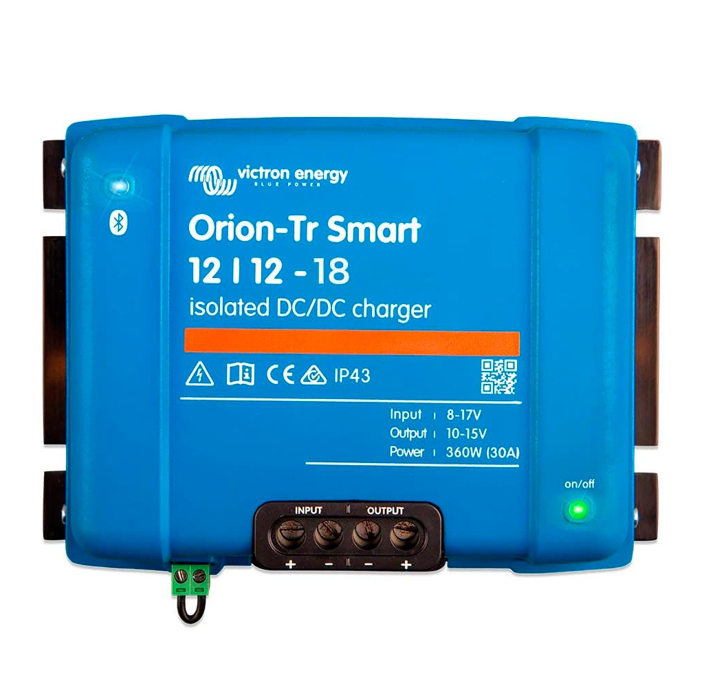 Orion-Tr Smart 12/12-18A Aislado Cargador DC-DC Bluetooth — Victron Energy cargador dc dc aislado 12v 12v 18a orion tr smart bluetooth aislamiento galvanico victron