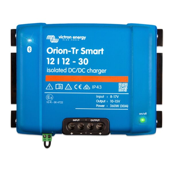 cargador dc dc aislado 12v 12v 30a orion tr smart bluetooth aislamiento galvanico victron