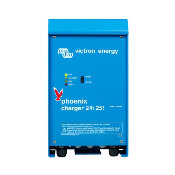 cargador bateria phoenix 24v 25a 2+1 salidas microprocesador red 120 240v profesional victron