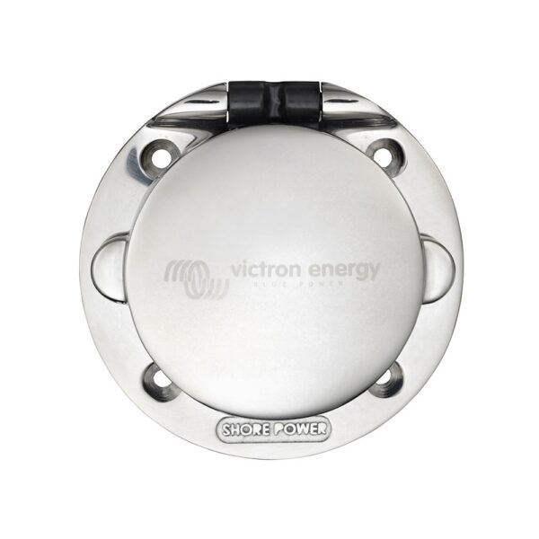 toma entrada puerto 32a acero inoxidable tapa power inlet alta corriente nautica yate casco victron
