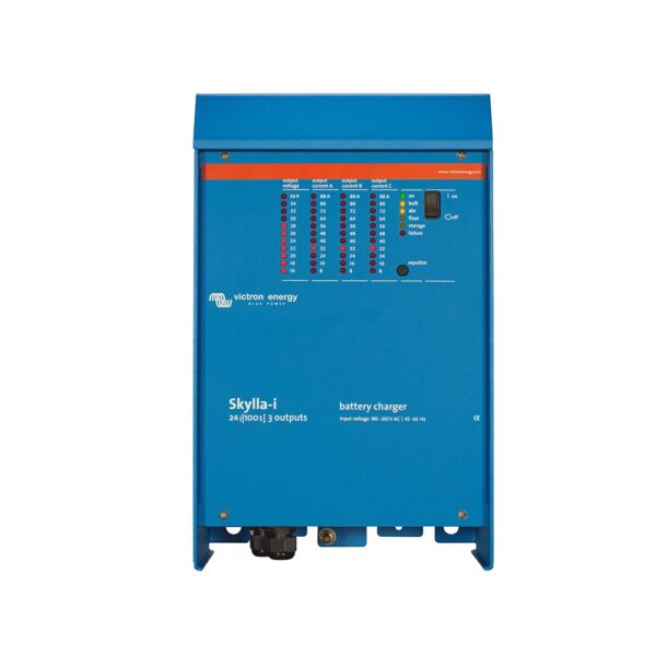 cargador profesional programable skylla i 24v 100a 3 salidas red 230v varios bancos gx victron